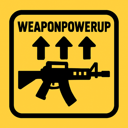 Weaponpowerup.
In-Game asset.  2d.  High contrast.  No shadows