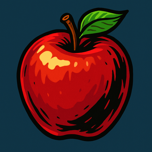 Elma resmi oluştur.
In-Game asset.  High contrast.  No shadows