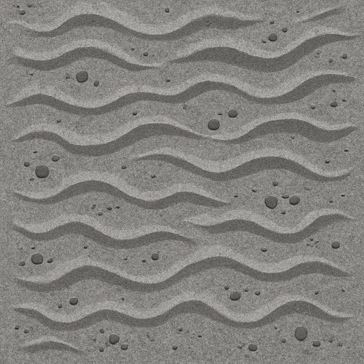 top down image of gray sandy seabed.
In-Game asset.  2d.  High contrast.  No shadows