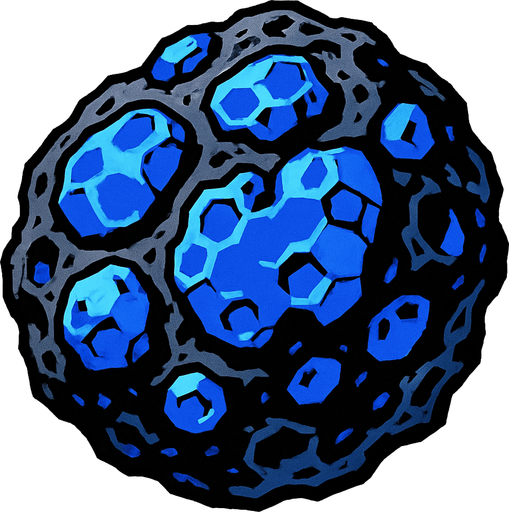 Astreroit cobalt.
In-Game asset.  2d.  High contrast.  No shadows