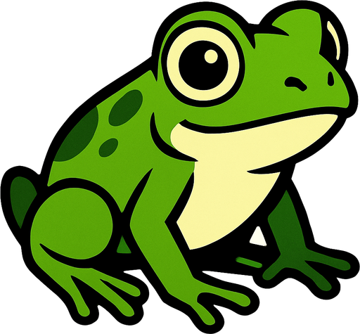 Kısa Kuyruklu Genç Kurbağa.
In-Game asset.  2d.  High contrast.  No shadows