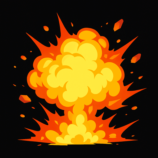 real explosion.
In-Game asset.  2d.  High contrast.  No shadows