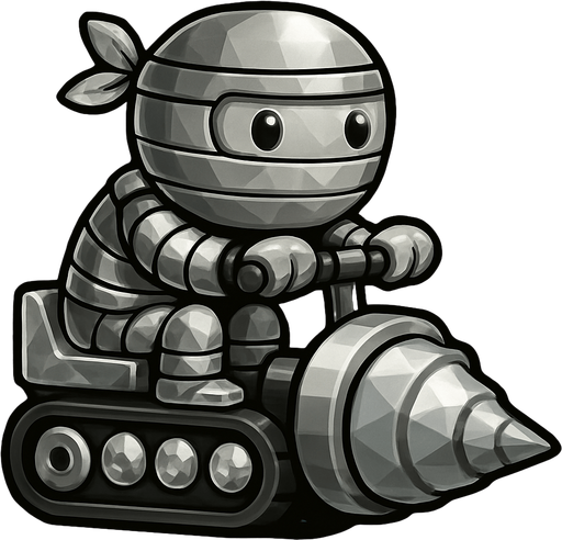 Same ninja character, with silver color