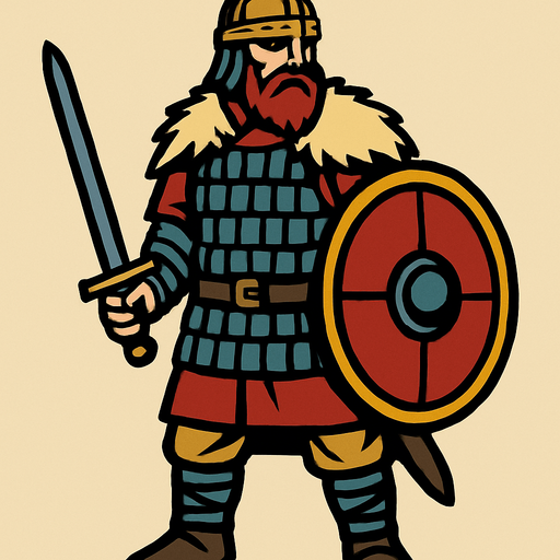 Vareg muhafızı.
In-Game asset.  2d.  High contrast.  No shadows