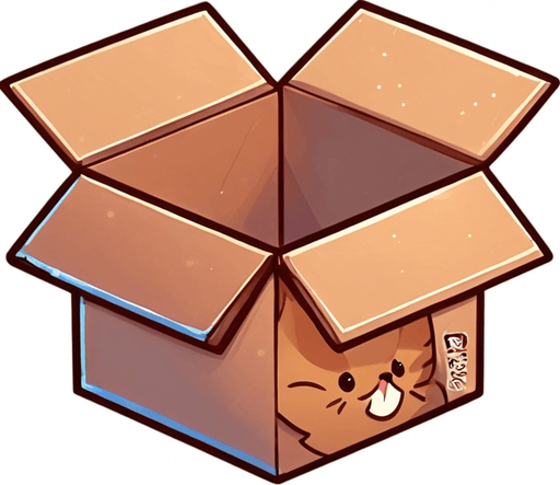 Detail of face head and ears of a cute Chibi ginger cat's looking from the box into the camera. Cheeky, happy. Brown eyes