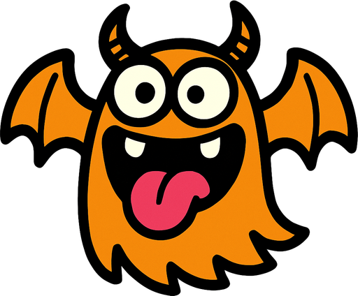 Flying Monster has a silly face.
In-Game asset.  2d.  High contrast.  No shadows