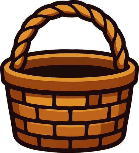 Basket.
In-Game asset.  2d.  High contrast.  No shadows