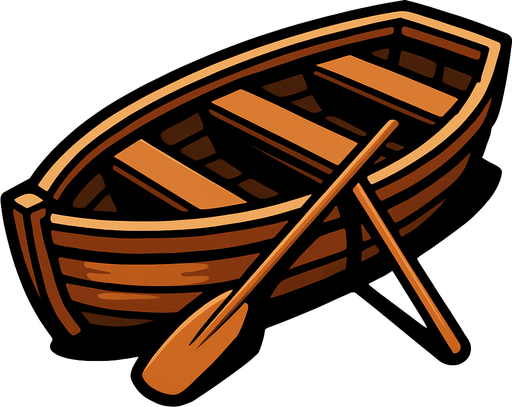 Boat.
In-Game asset.  High contrast.  No shadows. 2D