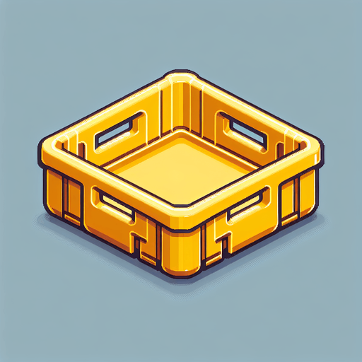 yellow plastic tray.
Single Game Texture. In-Game asset. 2d. Blank background. High contrast. No shadows.