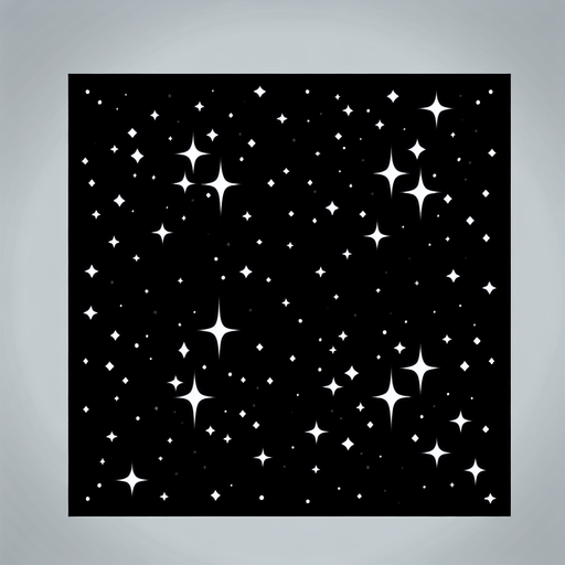 Чёрный фон с редкими малениким звездочками.
Single Game Texture. In-Game asset. 2d. Blank background. High contrast. No shadows.