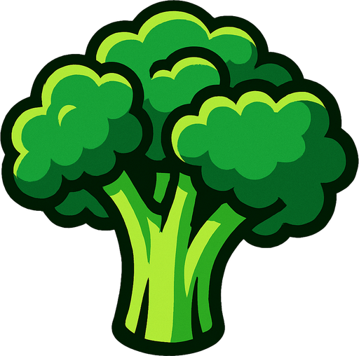 Brocolis.
In-Game asset.  2d.  High contrast.  No shadows