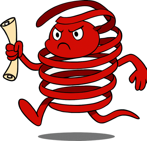 Red Tape enemy extends as if bouncing while moving