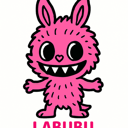 Labubu pink.
In-Game asset.  2d.  High contrast.  No shadows