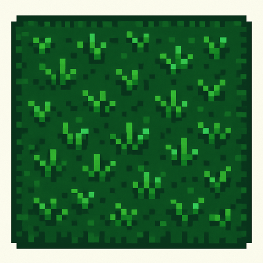 suelo de sesped oscuro de pixeles.
In-Game asset.  2d.  High contrast.  No shadows