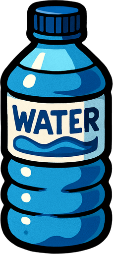 Bottle a water.
In-Game asset.  2d.  High contrast.  No shadows