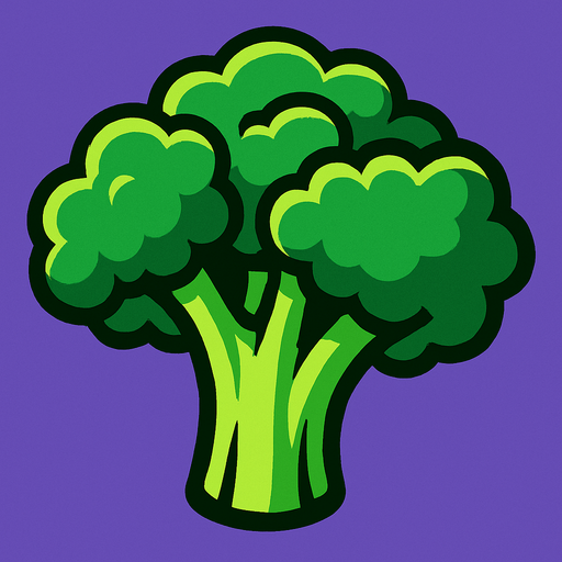 Brocolis.
In-Game asset.  2d.  High contrast.  No shadows