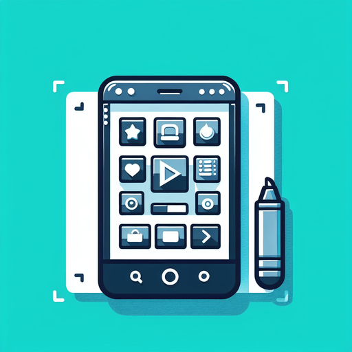 Телефон с приложениями.
Single Game Texture. In-Game asset. 2d. Blank background. High contrast. No shadows.