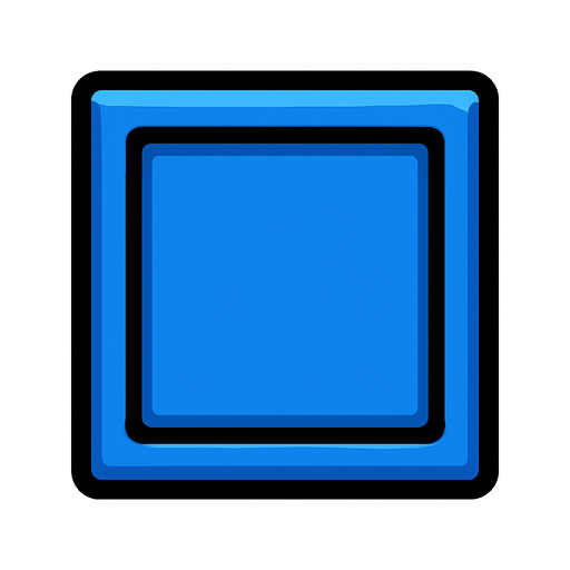 a simple square that looks nice blue block.
In-Game asset.  2d.  High contrast.  No shadows