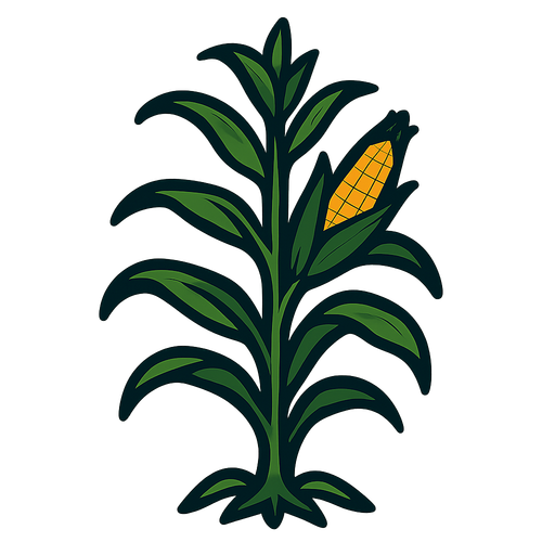 Corn growth stage final.
In-Game asset.  2d.  High contrast.  No shadows