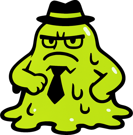 a slime boss enemy very strict.
In-Game asset.  2d.  High contrast.  No shadows