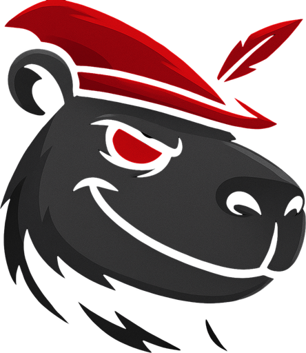 Agregale un sombrero rojo de robinhood, cambia la explesion a sonrisa malvada sin mostrar los dientes. Recuerda usar los rasgos y formas de un capibara.