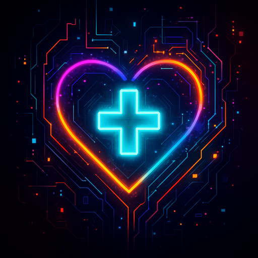 Ability icon 'healing' . cyberpunk. abstract. Futuer. different colors. HD colors