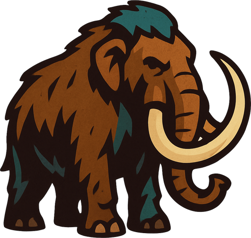 Mammoth.
In-Game asset.  2d.  High contrast.  No shadows