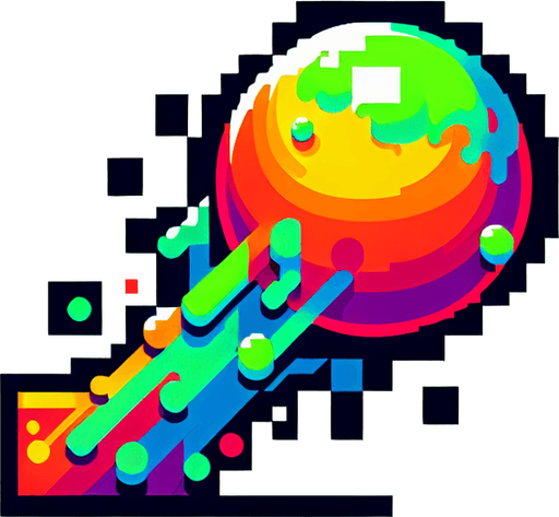 slime ball being launched downwards.
Single Game Texture. In-Game asset. 2d. Blank background. High contrast. No shadows. Pixelated.