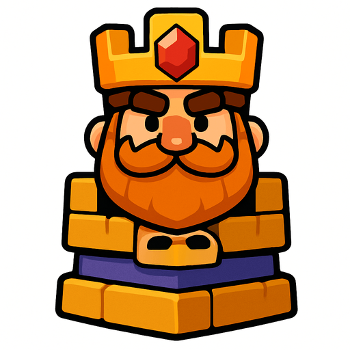 King tower.
In-Game asset.  2d.  High contrast.  No shadows
