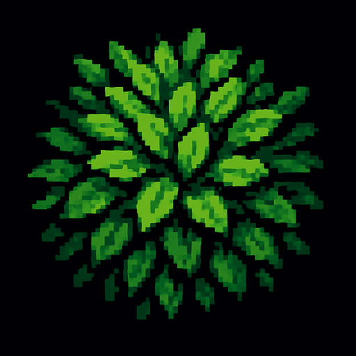 Quiero un arbusto visto desde abajo, en 32 bits.
In-Game asset.  2d.  High contrast.  No shadows