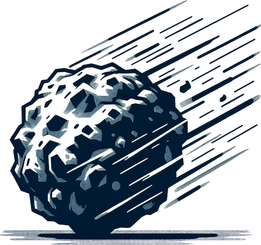 🪨 Large Asteroid – Moves slow but takes 3-4 hits to destroy..
Single Game Texture.  In-Game asset.  2d.  Blank background.  High contrast.  No shadows