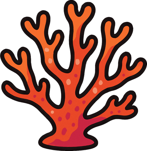 Coral.
In-Game asset.  2d.  High contrast.  No shadows