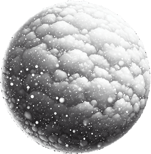 transparent snow sphere.
Single Game Texture. In-Game asset. 2d. Blank background. High contrast. No shadows.