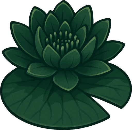 Dark green water lily.
In-Game asset.  No shadows
