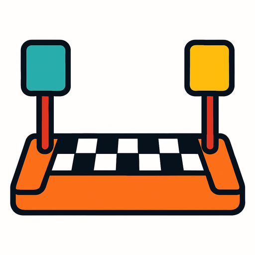 just a start line without any text.
In-Game asset.  2d.  High contrast.  No shadows