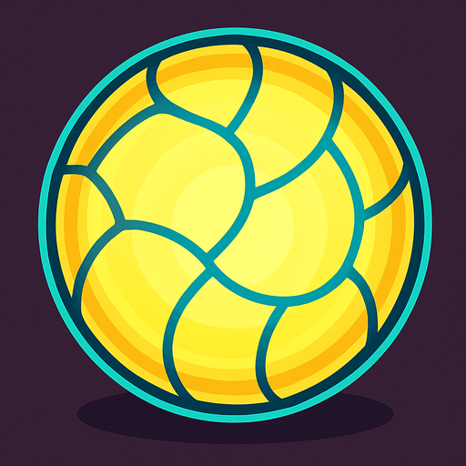 2D sari seffaf golgesiz panelli fantastik bir kure.
In-Game asset.  2d.  High contrast.  No shadows