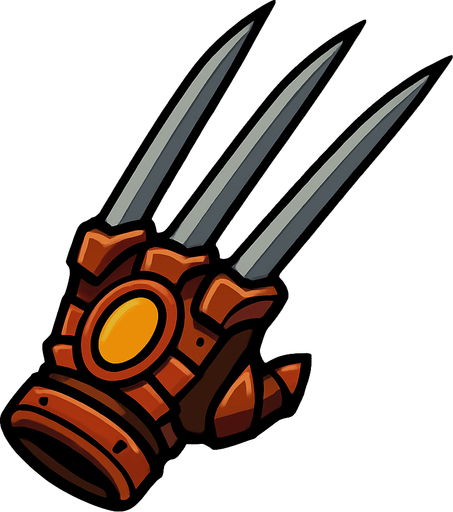 Pençe silah.
In-Game asset.  2d.  High contrast.  No shadows