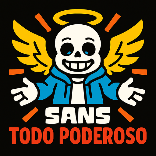 Sans todo poderoso.
In-Game asset.  2d.  High contrast.  No shadows