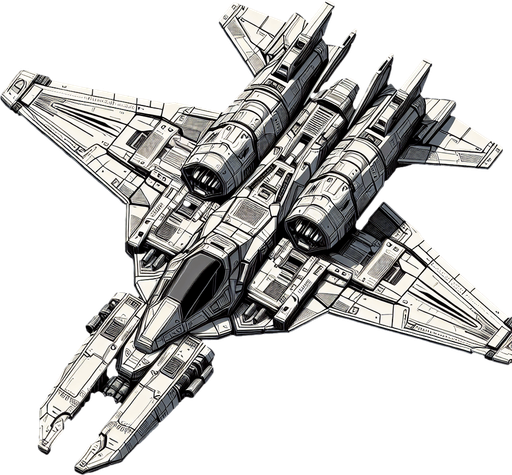 Futuristic fighter plane, chrono trigger, top down view, behind
Single Game Texture. In-Game asset. 2d. Blank background. High contrast. No shadows.