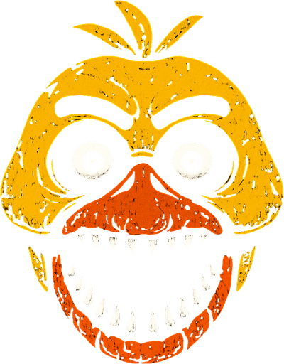 scary chica head.
In-Game asset.  2d.  High contrast.  No shadows