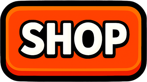 Shop button.
In-Game asset.  2d.  High contrast.  No shadows