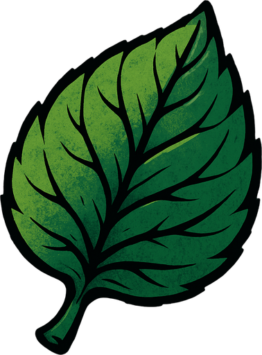 hoja.
In-Game asset.  2d.  High contrast