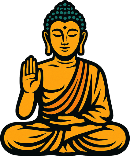 buddha.
In-Game asset.  2d.  High contrast.  No shadows