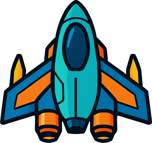 Uzay gemisi.
In-Game asset.  2d.  High contrast.  No shadows