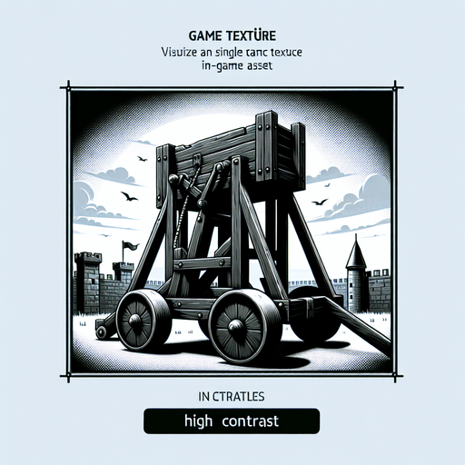 Mancınık.
Single Game Texture. In-Game asset. 2d. Blank background. High contrast. No shadows.