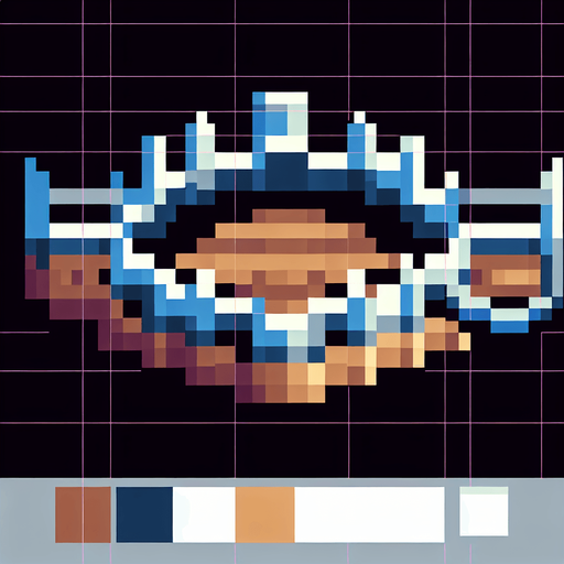 Trampa de osos pixelado.
Single Game Texture.  In-Game asset.  2d.  Blank background.  High contrast.  No shadows