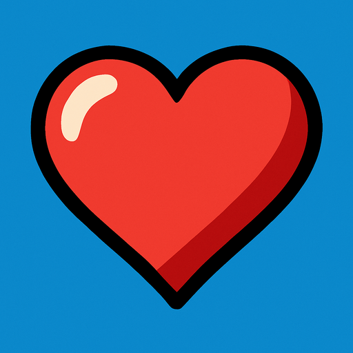 heart.
In-Game asset.  2d.  High contrast.  No shadows