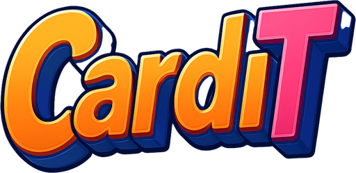 I want you to write the word “CardiT” in 3D, using vibrant colors. The style should be like animation, but not childish..
In-Game asset.  High contrast.  No shadows. 3d. Anime