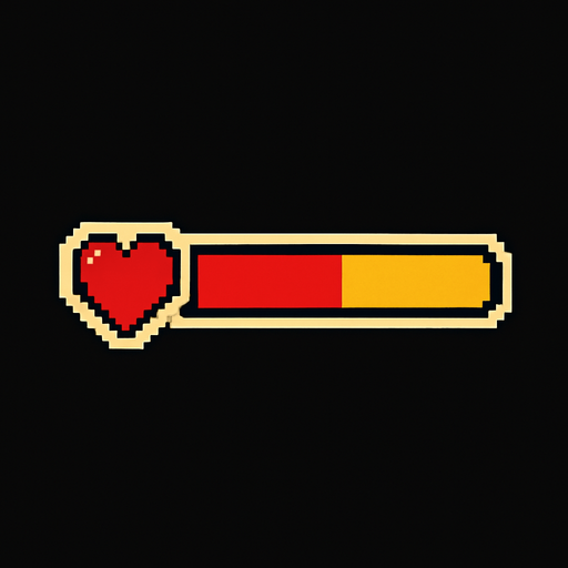 Lifebar.
In-Game asset.  2d.  High contrast.  No shadows