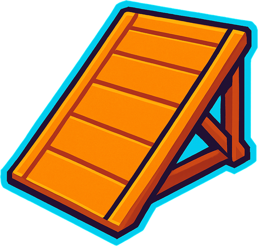 Ramp.
In-Game asset.  2d.  High contrast.  No shadows